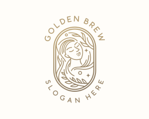 Golden Wellness Woman logo design