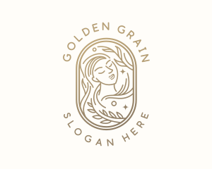 Golden Wellness Woman logo design