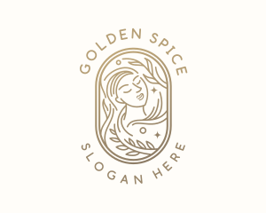 Golden Wellness Woman logo design