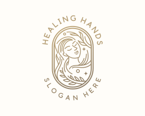 Golden Wellness Woman logo design