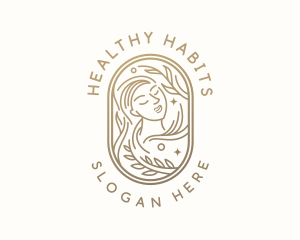 Golden Wellness Woman logo design