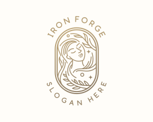 Golden Wellness Woman logo design