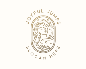 Golden Wellness Woman logo design