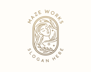 Golden Wellness Woman logo design