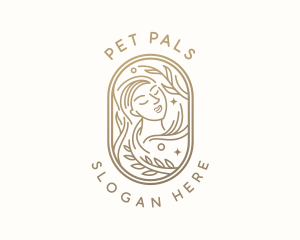 Golden Wellness Woman logo design