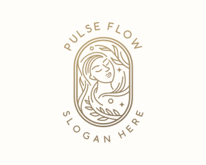 Golden Wellness Woman logo design