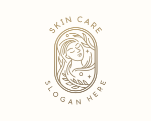 Dermatologist - Golden Wellness Woman logo design