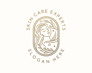 Dermatologist - Golden Wellness Woman logo design