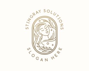 Golden Wellness Woman logo design