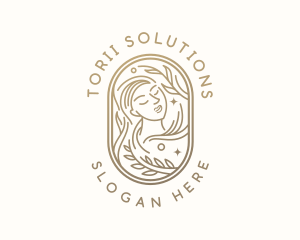 Golden Wellness Woman logo design