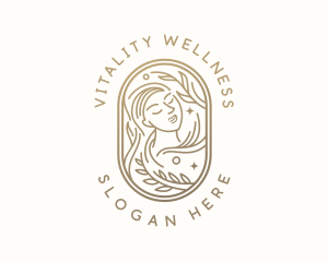 Wellness - Golden Wellness Woman logo design