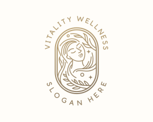 Wellness - Golden Wellness Woman logo design