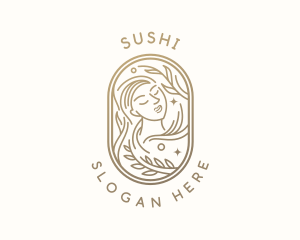 Golden Wellness Woman logo design