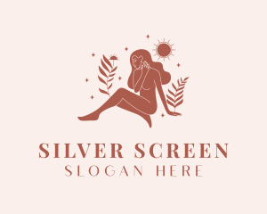 Naked - Sexy Woman Nature logo design