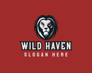 Wild Lion Face logo design