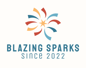 Star Firework Celebration  logo design