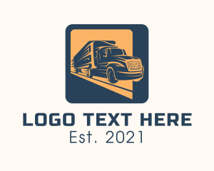 Container Truck - Express Trucking Transport logo design