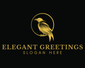 Elegant Gold Bird logo design