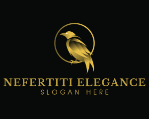 Elegant Gold Bird logo design