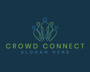 Crowd - Community People Organization logo design
