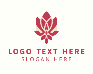 Style - Wellness Red Lotus logo design