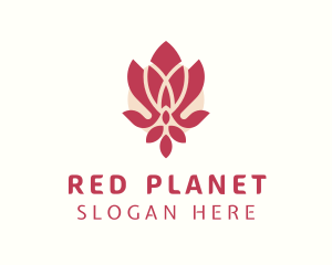 Wellness Red Lotus  logo design