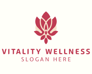 Wellness Red Lotus  logo design