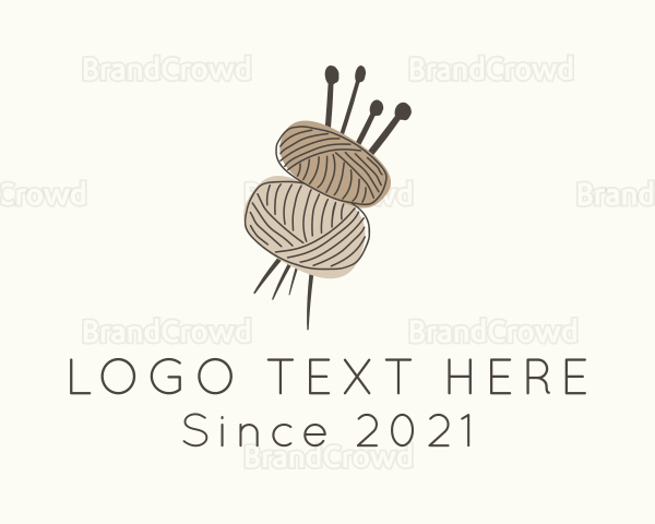 Brown Yarn Crochet Logo
