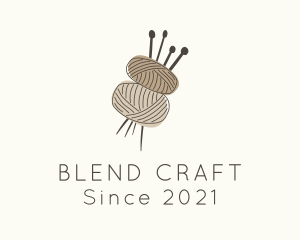Interweave - Brown Yarn Crochet logo design