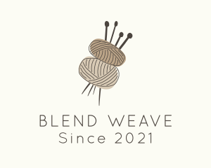 Interweave - Brown Yarn Crochet logo design