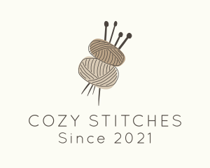 Crochet - Brown Yarn Crochet logo design