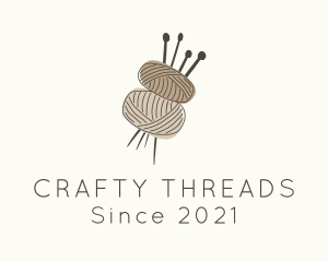 Brown Yarn Crochet  logo design