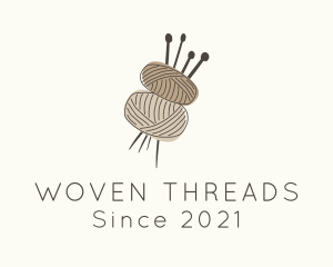 Brown Yarn Crochet  logo design