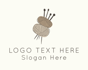 Brown Yarn Crochet  Logo