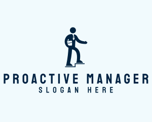 Manager - Corporate Employee Stairs logo design