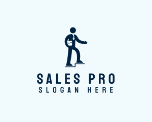 Salesman - Corporate Employee Stairs logo design