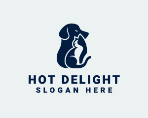 Pet Animal Kitten Dog logo design