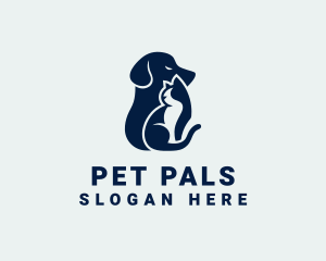 Pet Animal Kitten Dog logo design