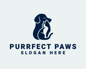 Pet Animal Kitten Dog logo design