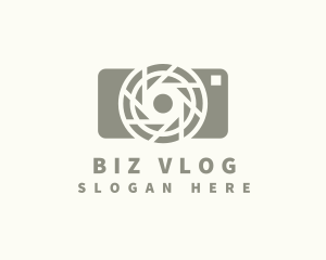 Vlog - Camera Shutter Photography logo design