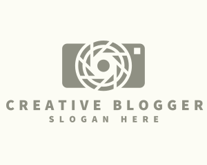 Blogger - Camera Shutter Photography logo design