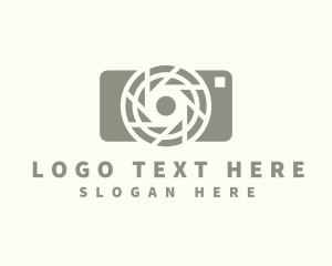 Vlogger - Camera Shutter Photography logo design
