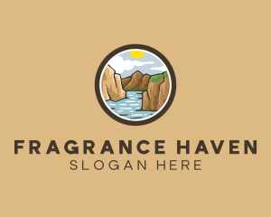 Rustic Mountain River logo design