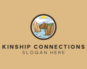 Mountain - Rustic Mountain River logo design