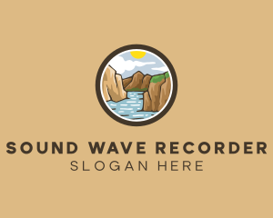 Rustic Mountain River logo design