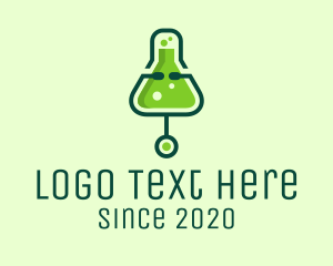 Scientist - Green Medical Laboratory logo design