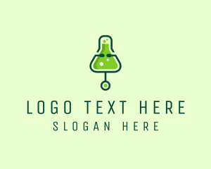 Toxic - Green Medical Laboratory logo design