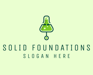 Auscultation - Green Medical Laboratory logo design