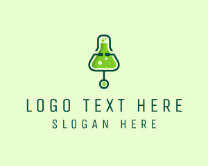 Med - Green Medical Laboratory logo design