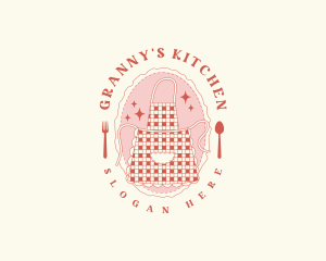 Kitchen Utensils Apron logo design